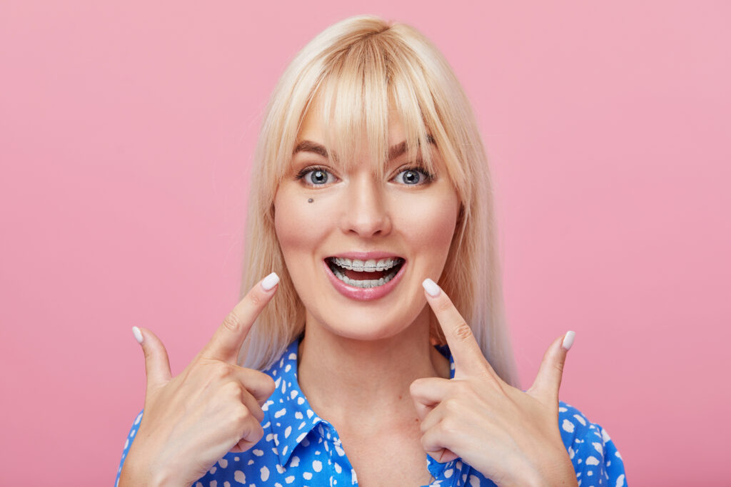 Blonde With Braces